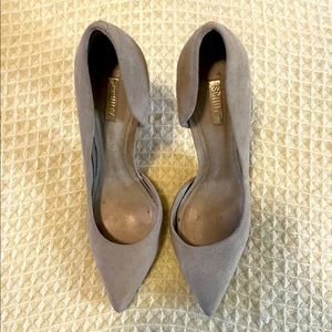 Shultz light gray suede heels. 8B